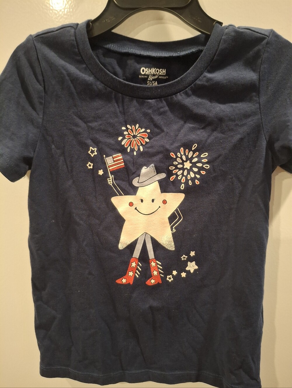 OshKosh B'gosh Navy Star Character Tee with Red Booties